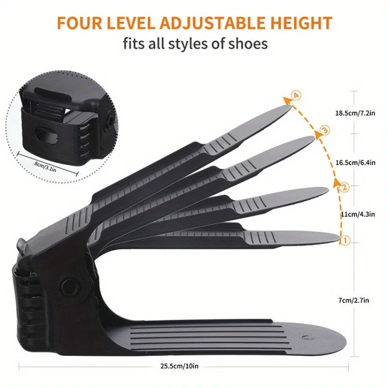 7/100 Pcs Modern Shoe Rack Shoe Storage Rack Double-Layer Integrated Adjustable Plastic Shoe Rack For Home Living Room